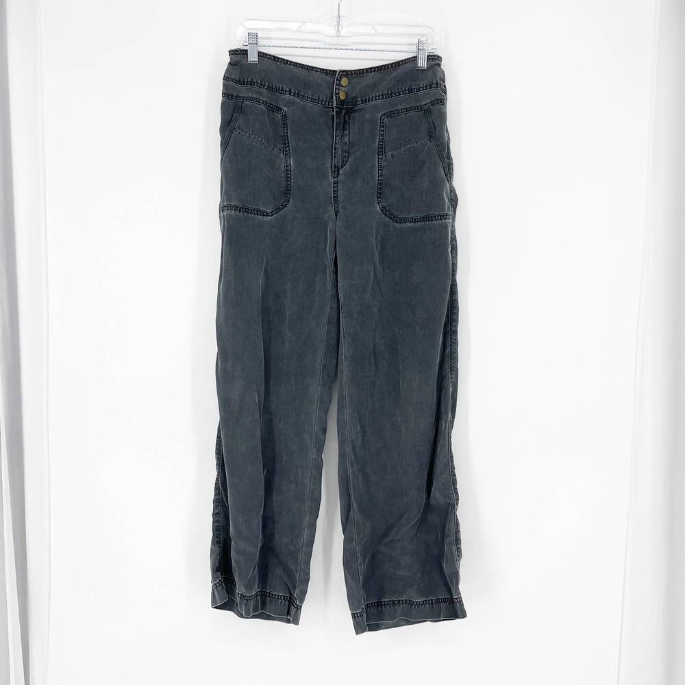 Soft Surroundings Gray Lyocell Wide Leg Pants Size Small